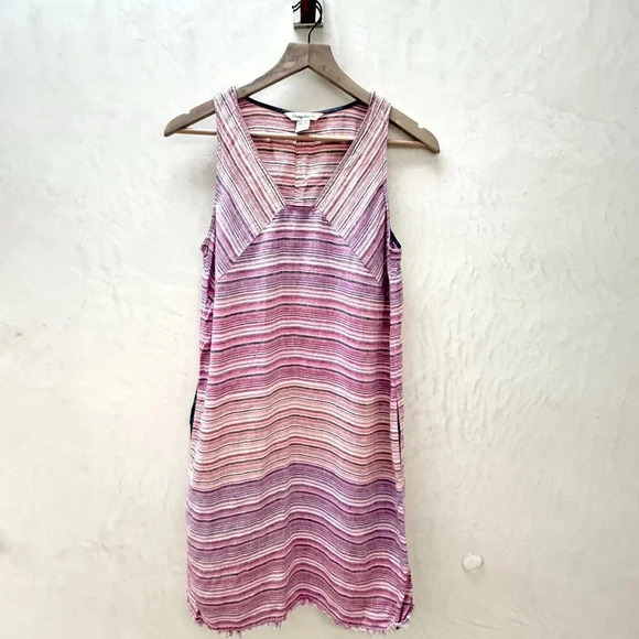 Tommy Bahama || 100% Linen Tropical Shift Dress Side Pockets XS - Picture 1 of 10